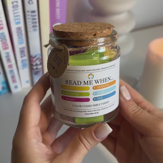 Colors of Faith: 96 days Bible Verses Color Coded Jar